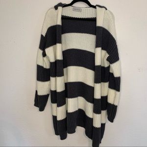 Luna Tuccini knitted striped cardigan with hood